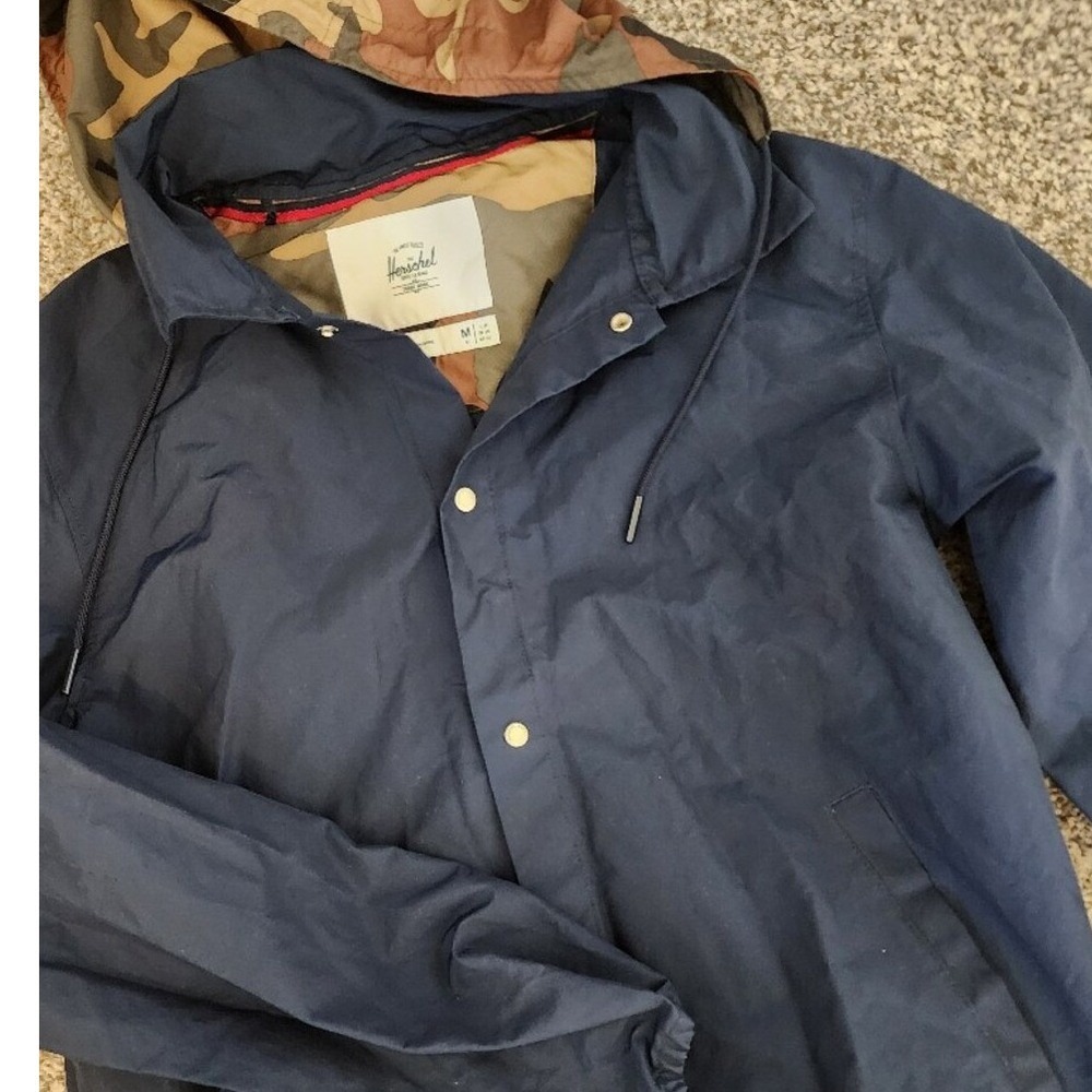 Herschel Supply Co. Voyage Coach Jacket Navy Camo Skatercore gorpcore Fall Y2K